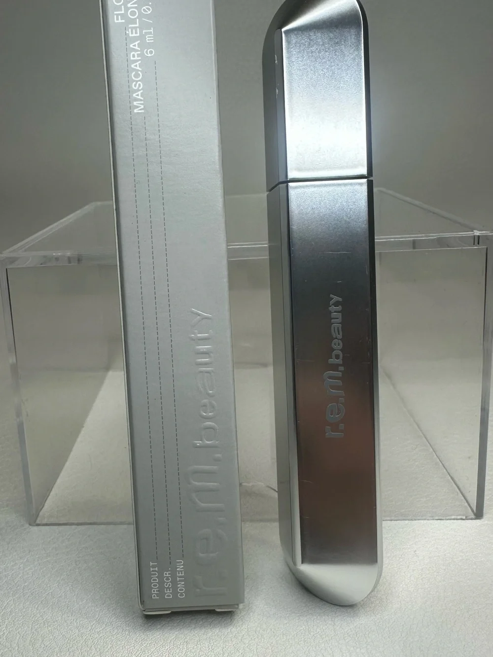 re.m. beauty Black Mascara - Sleek Silver Packaging
